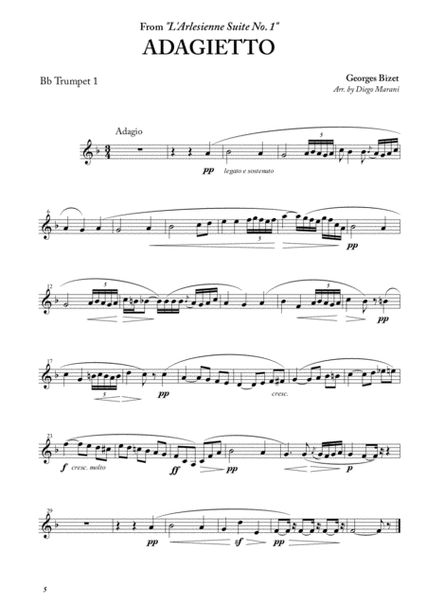 Adagietto from "L'Arlesienne Suite No. 1" for Brass Quintet image number null