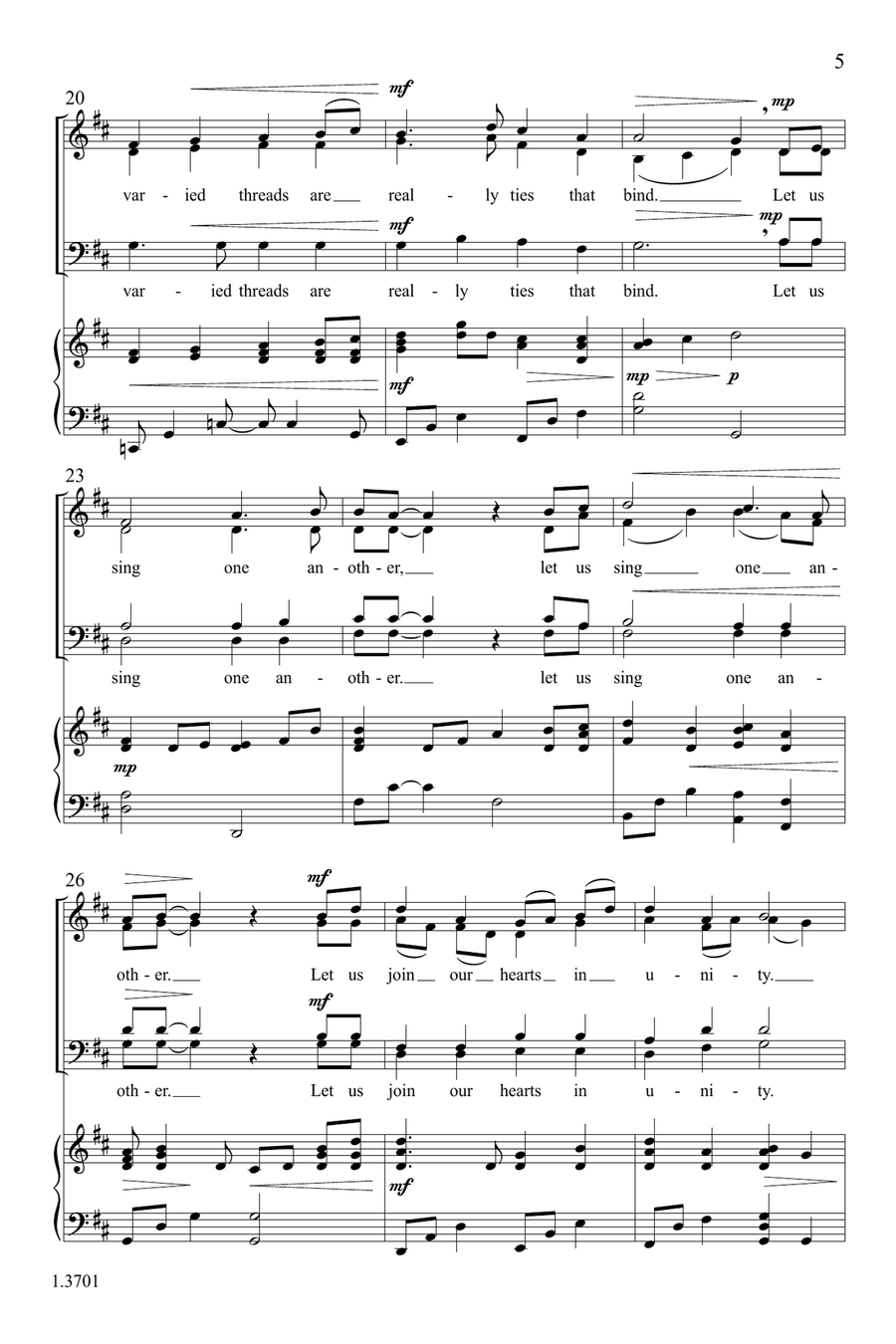 Let Us Sing One Another 4-Part scores gallery preview page 5