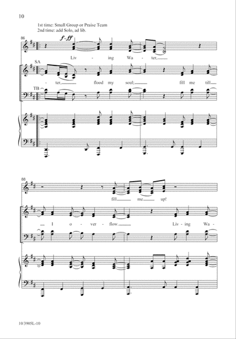 Living Water 4-Part scores gallery preview page 10