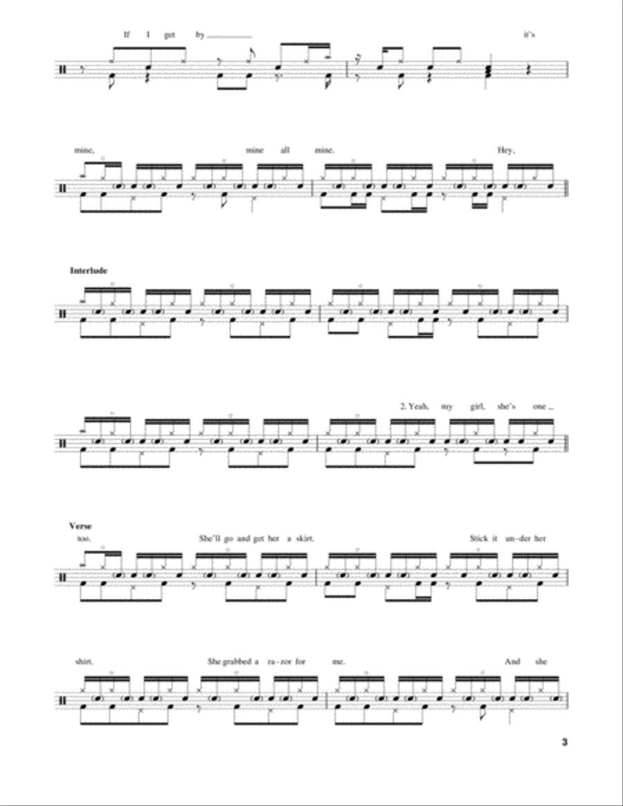Been Caught Stealing Drum Set scores gallery preview page 3