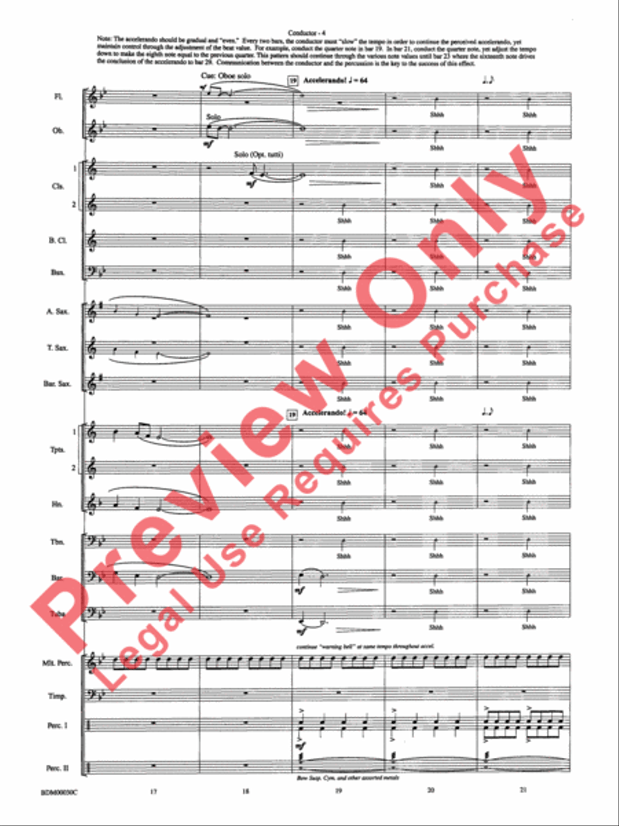The Great Locomotive Chase Concert Band scores gallery preview page 10