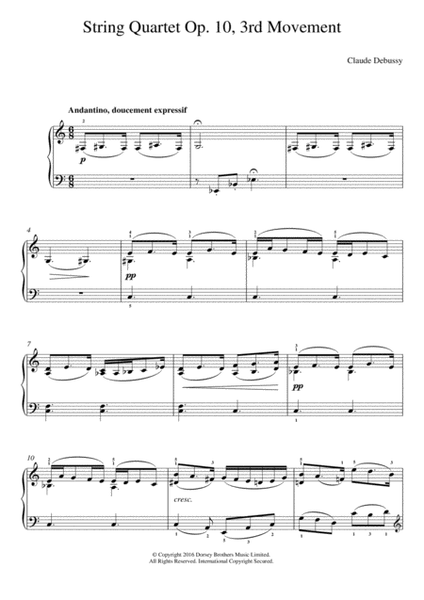 String Quartet Op.10, 3rd Movement