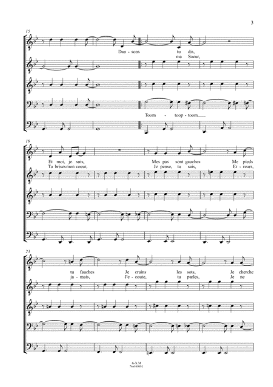 La Belle Dame Sans Regrets TTBB scores gallery preview page 4