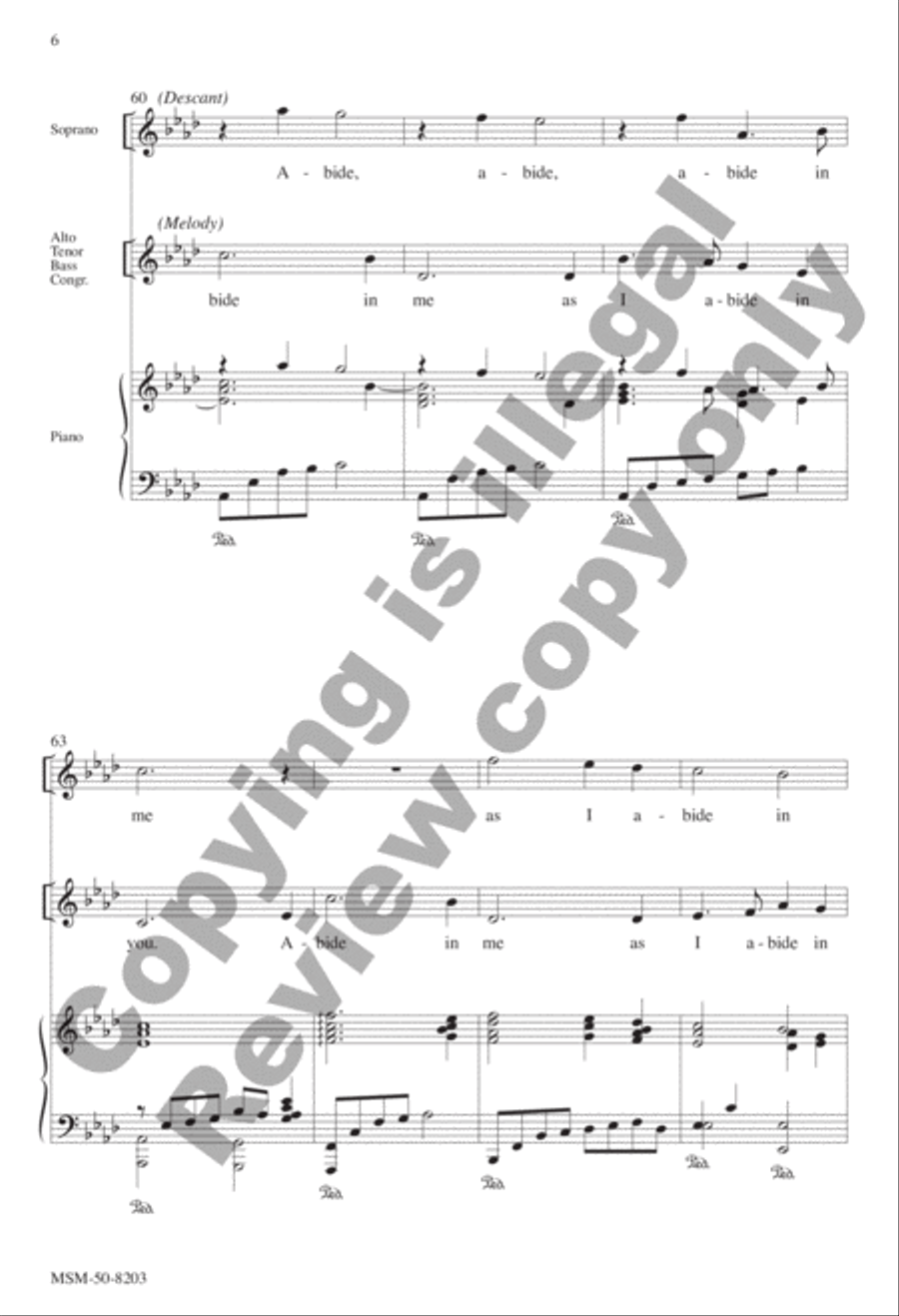 I Am the Vine (Communion Song) 4-Part scores gallery preview page 6