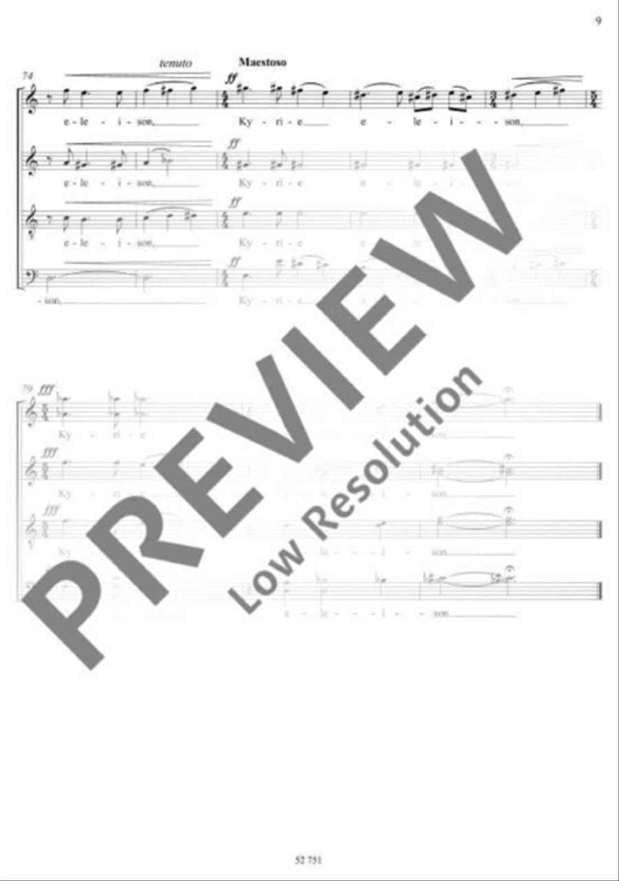 Missa Missa 4-Part scores gallery preview page 10
