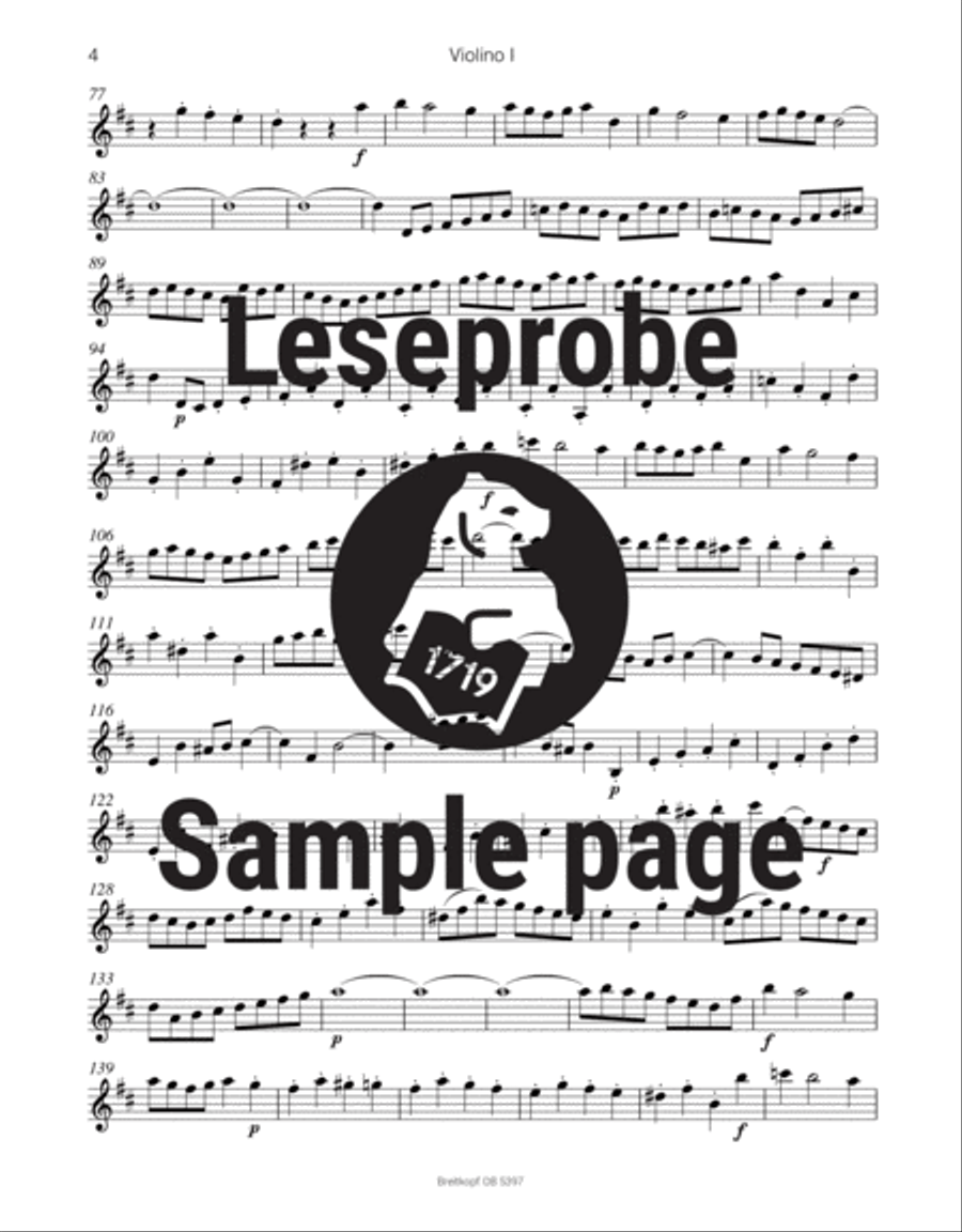 Overture (Suite) No. 2 in B minor BWV 1067 Orchestra scores gallery preview page 4