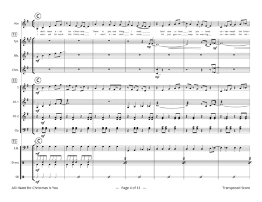 All I Want For Christmas Is You Steel Drum Band scores gallery preview page 4