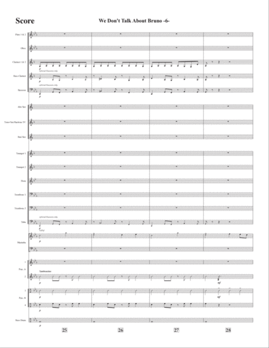 We Don't Talk About Bruno Concert Band scores gallery preview page 6