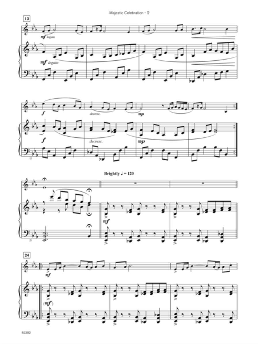 Majestic Celebration (Sound Innovations Soloist, Baritone Sax) Small Ensemble scores gallery preview page 5