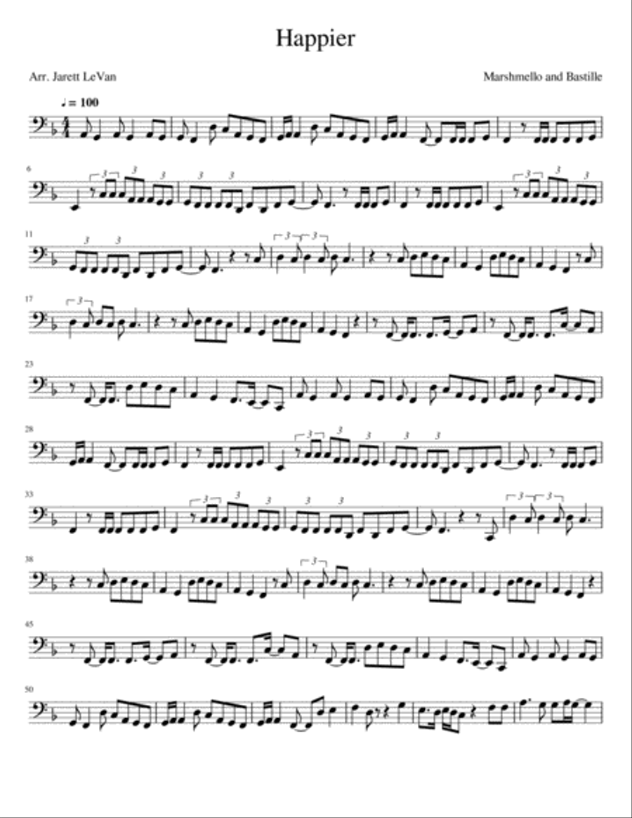 Happier Bassoon Solo scores gallery preview page 1