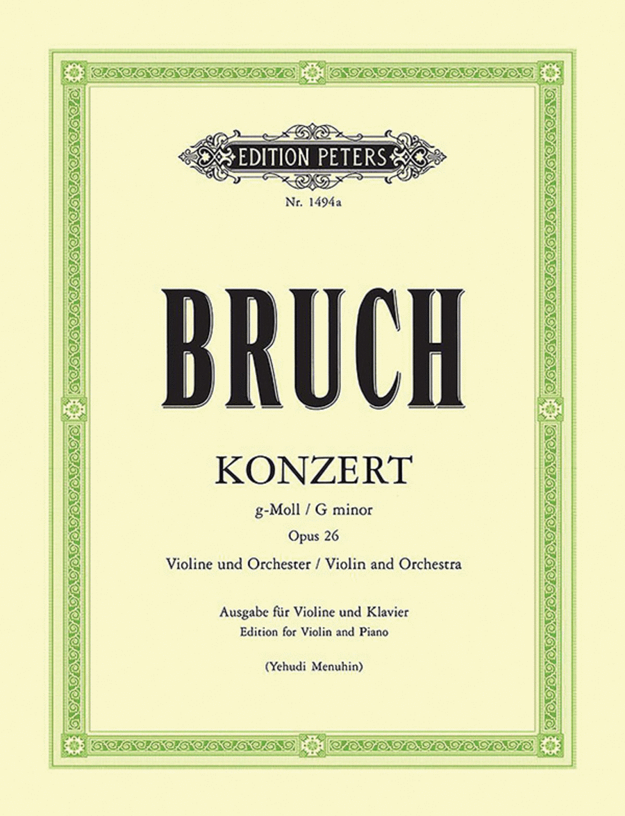 Violin Concerto Opus 26 (g) (Menuhin edition)