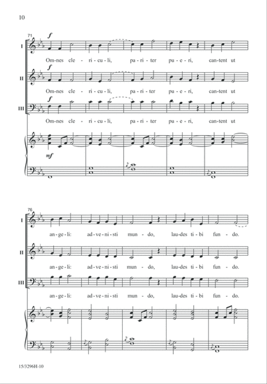 Personent Hodie Personent Hodie 3-Part scores gallery preview page 10