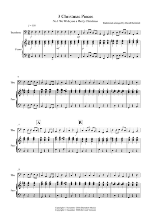 3 Easy Christmas Pieces for Trombone and Piano
