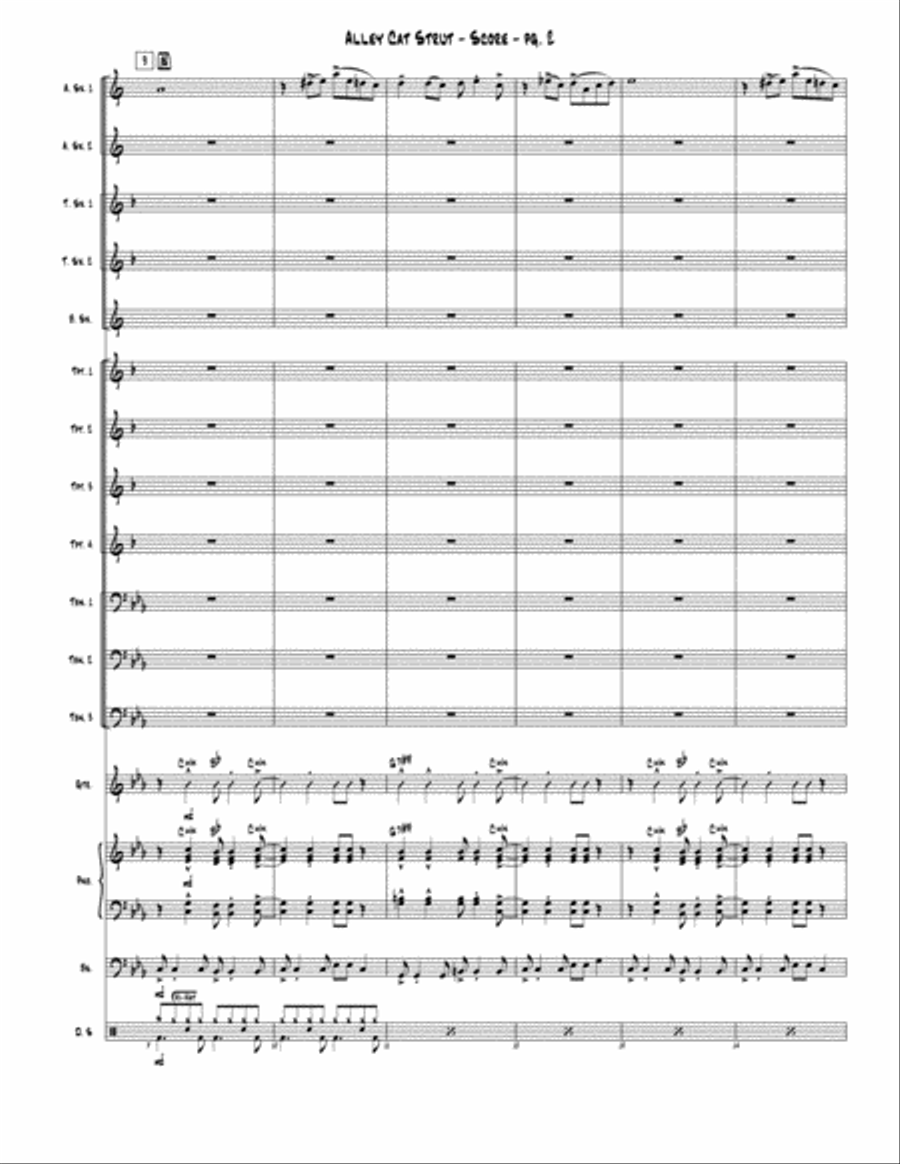 Alley Cat Strut Jazz Ensemble scores gallery preview page 3