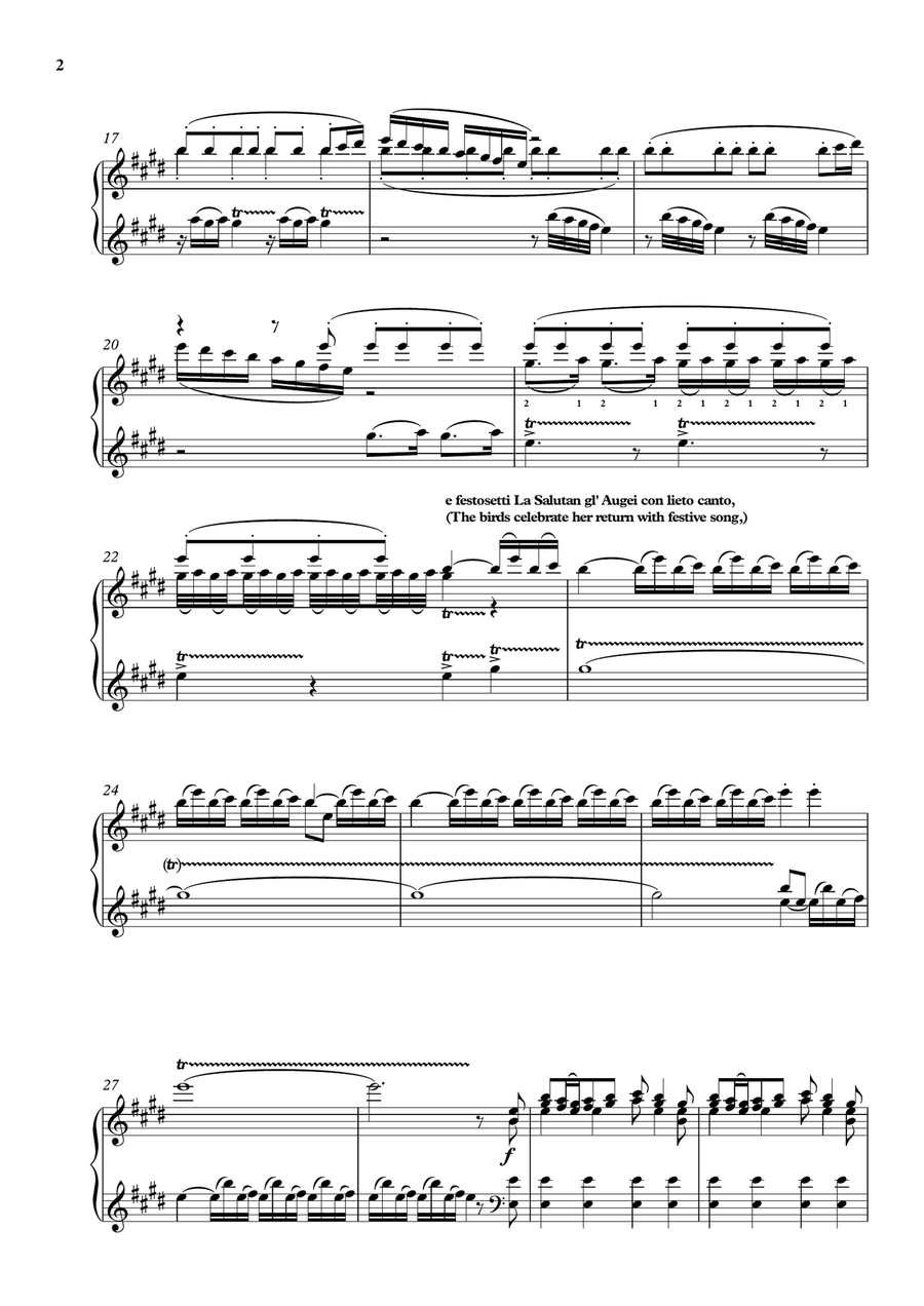 'Spring' (Complete) from The Four Seasons by Vivaldi for Piano Solo Piano Solo scores gallery preview page 3