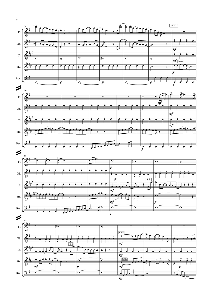 Eleanor Rigby Woodwind Quintet scores gallery preview page 3