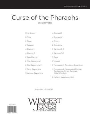 Curse of the Pharoahs - Full Score