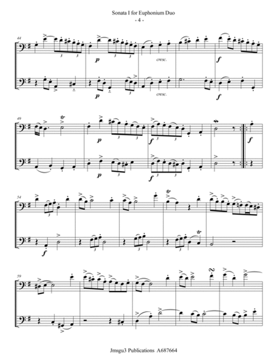 Sammartini: Sonata Op. 1 No. 1 for Euphonium Duo image number null