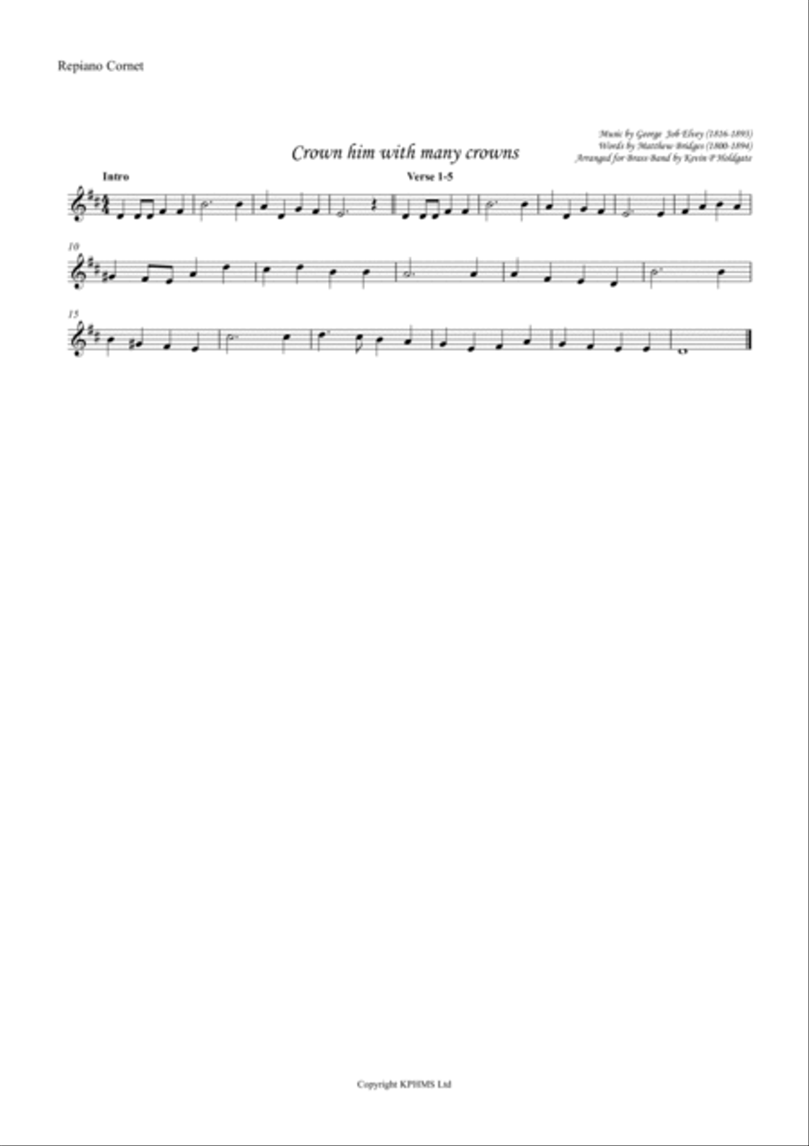Crown Him With Many Crowns - Hymn Brass Ensemble scores gallery preview page 4