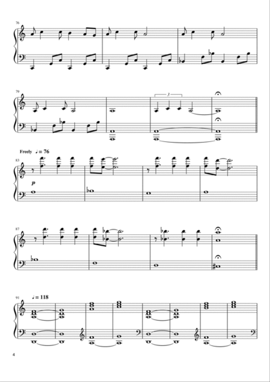 The Night's King Piano Solo scores gallery preview page 4