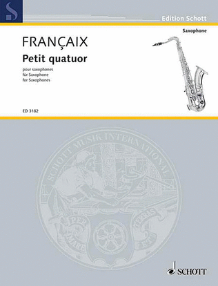 Book cover for Petit Quatuor pour Saxophones