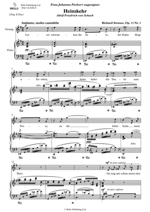 Heimkehr, Op. 15 No. 5 (G Major)
