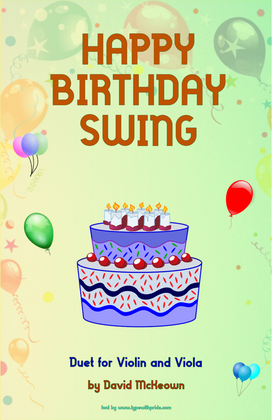 Book cover for Happy Birthday Swing, for Violin and Viola Duet