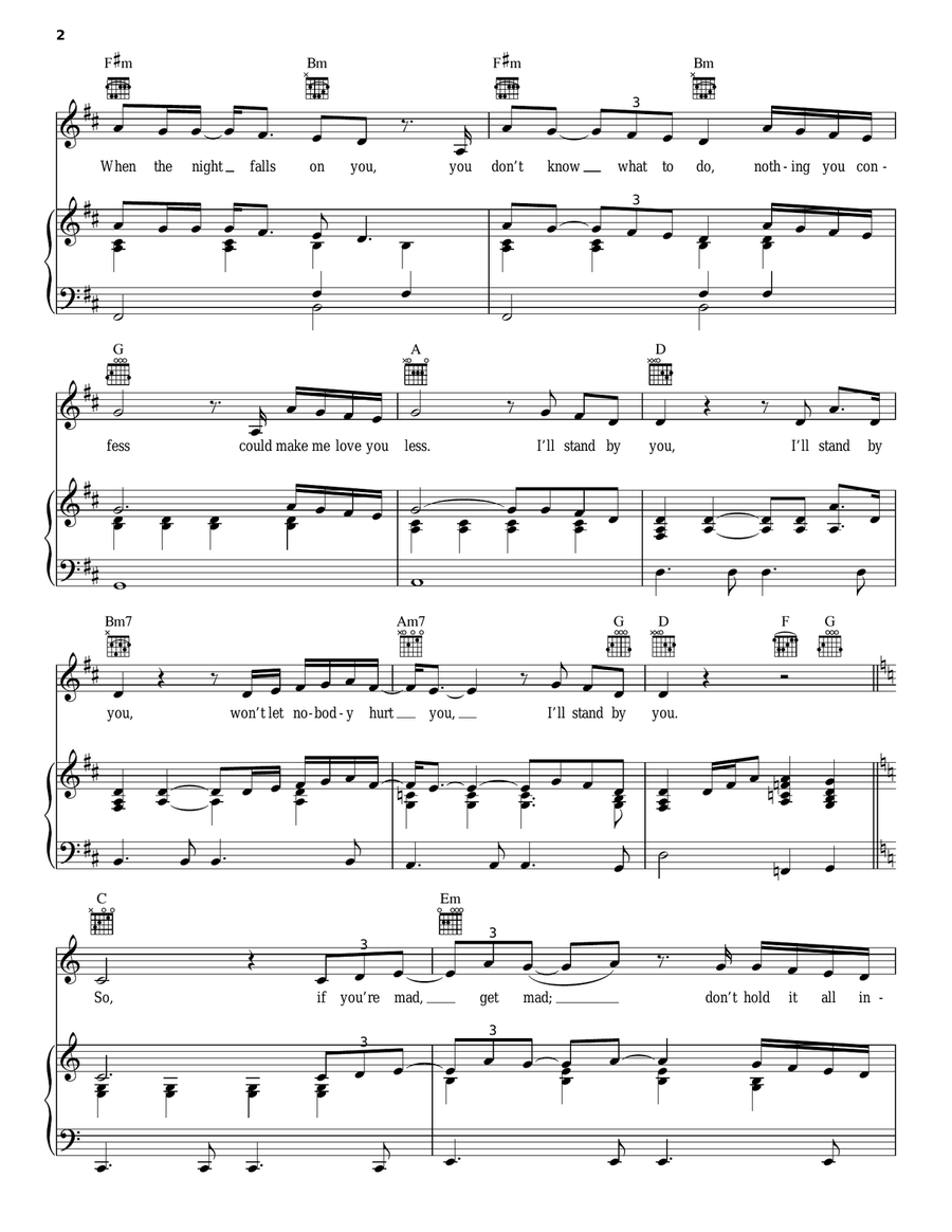 I'll Stand By You Acoustic Guitar scores gallery preview page 2