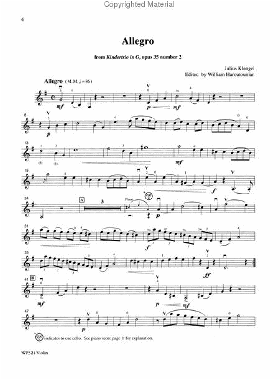 Chamber Music Sampler, Book 1 Piano Trio scores gallery preview page 4