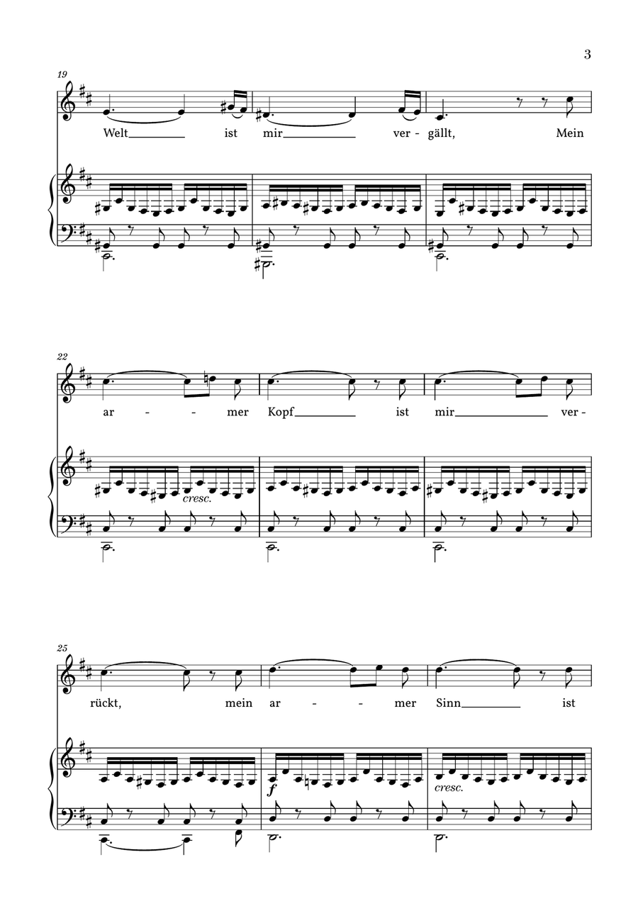 Gretchen am Spinnrade, D. 118 (B minor) Voice scores gallery preview page 3