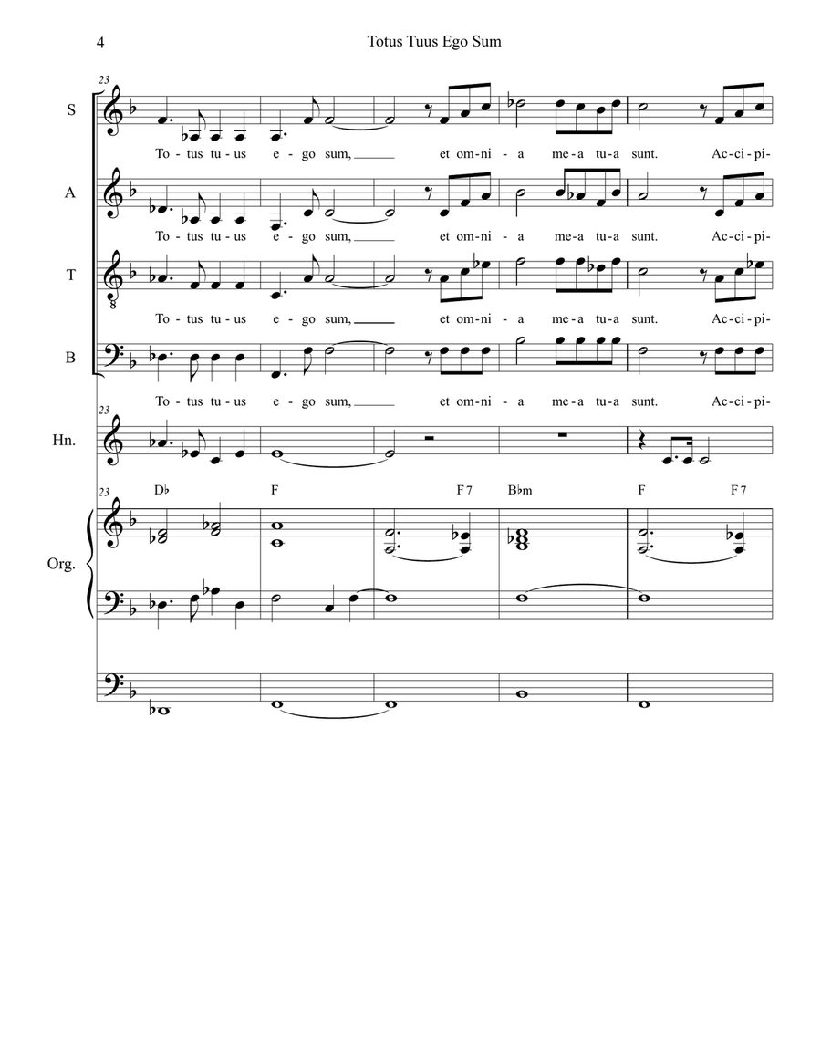 Totus Tuus Ego Sum 4-Part scores gallery preview page 4