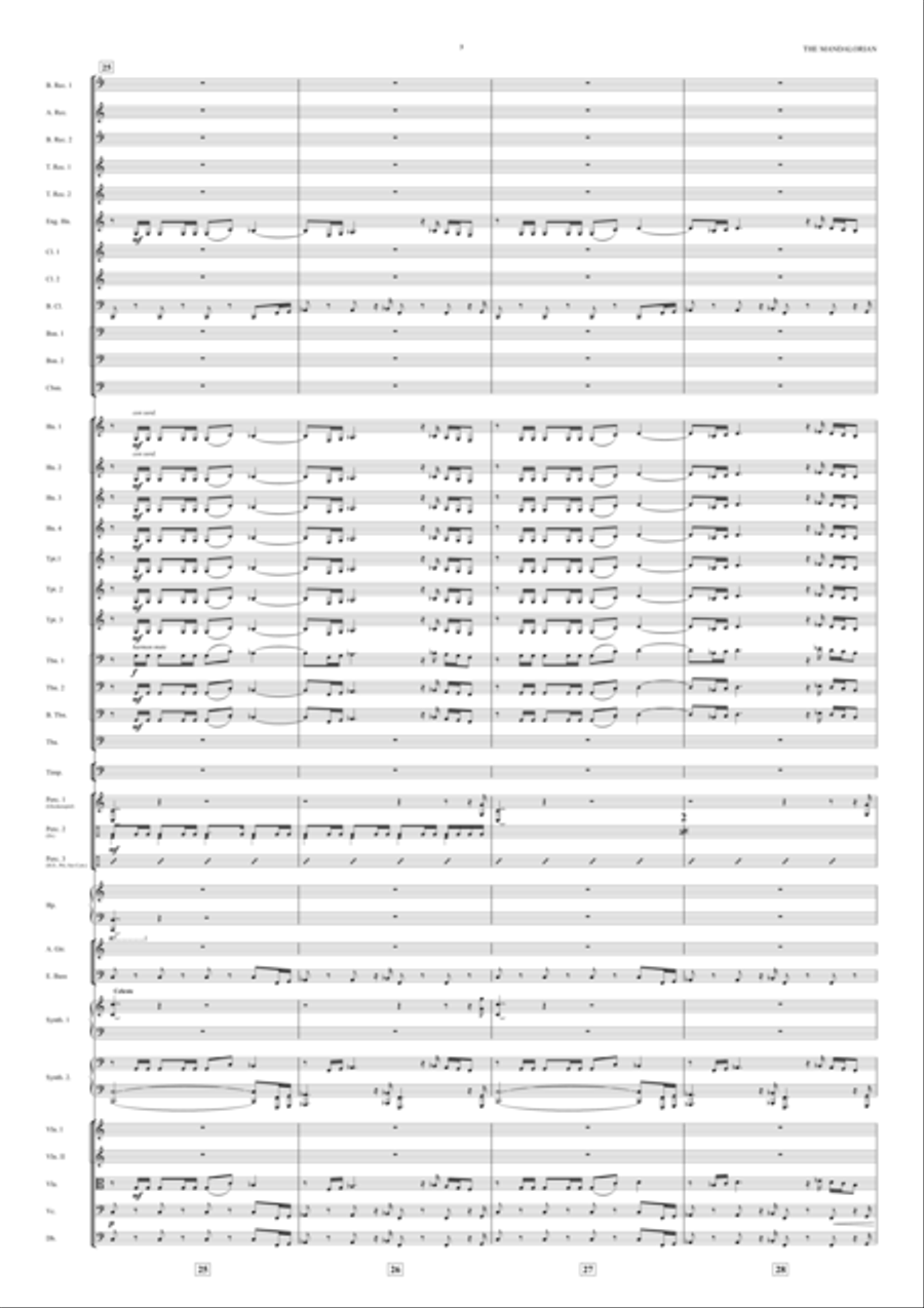 The Mandalorian (orchestral Version) Full Orchestra scores gallery preview page 3
