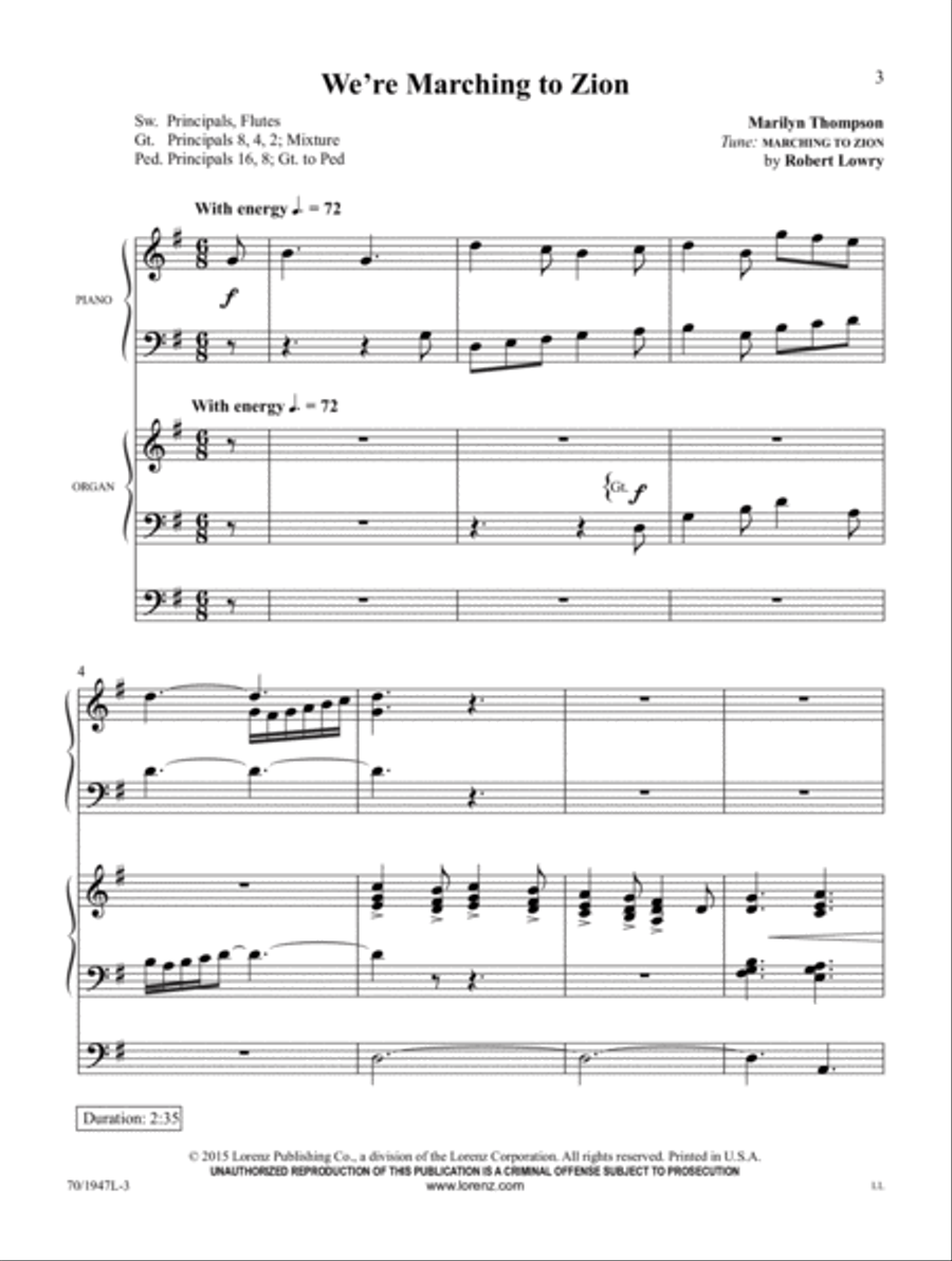 Begin the Song of Praise! Organ scores gallery preview page 2
