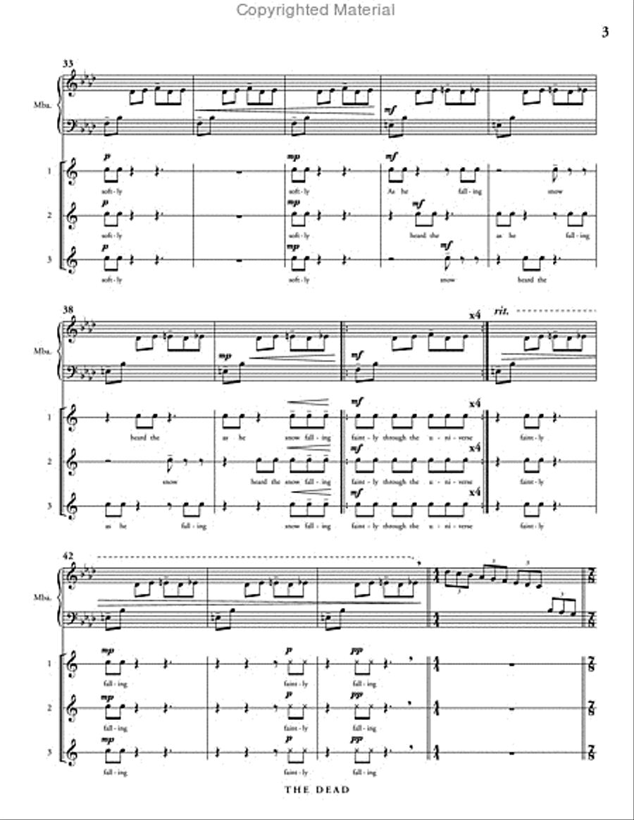Dead, The (score & parts) Choir scores gallery preview page 4