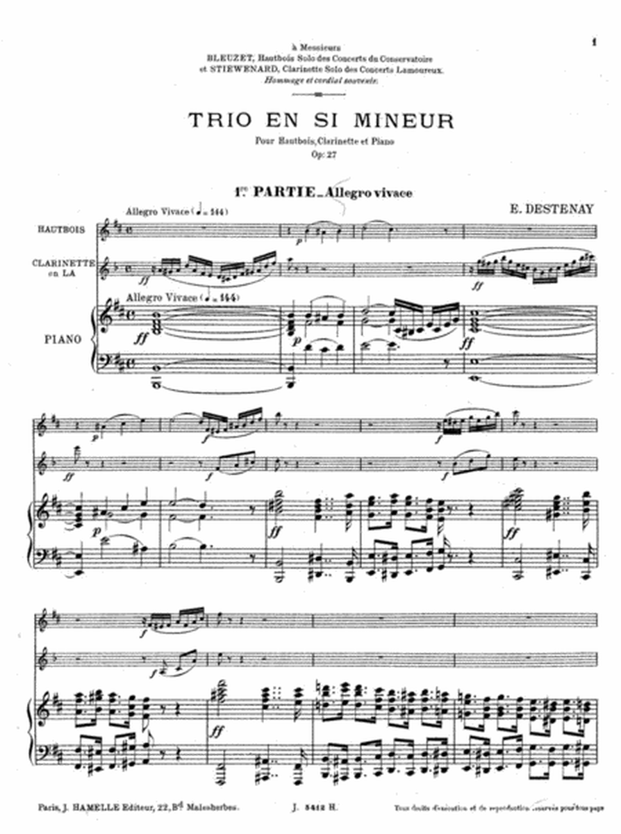 Trio in B Minor Op. 27