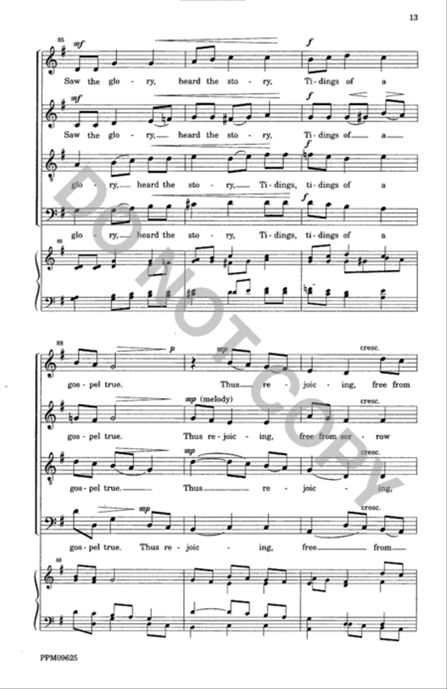 A Christmas Garland--SATB Divisi scores gallery preview page 14