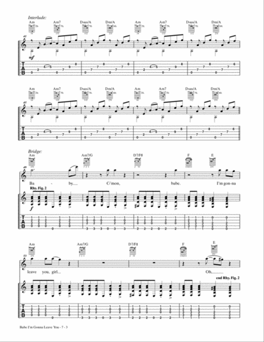Ultimate Easy Guitar Play-Along -- Led Zeppelin Guitar Tablature scores gallery preview page 4