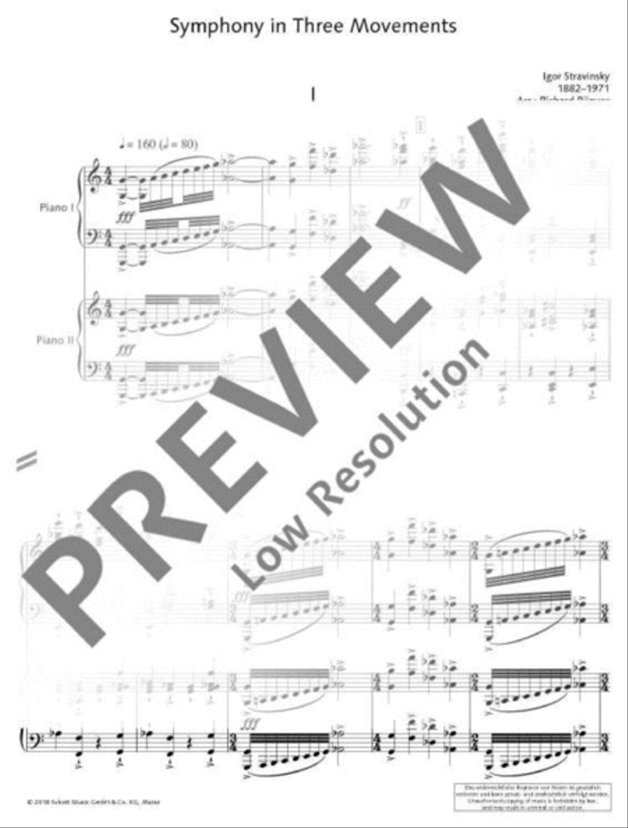 Symphony in Three Movements Piano scores gallery preview page 6