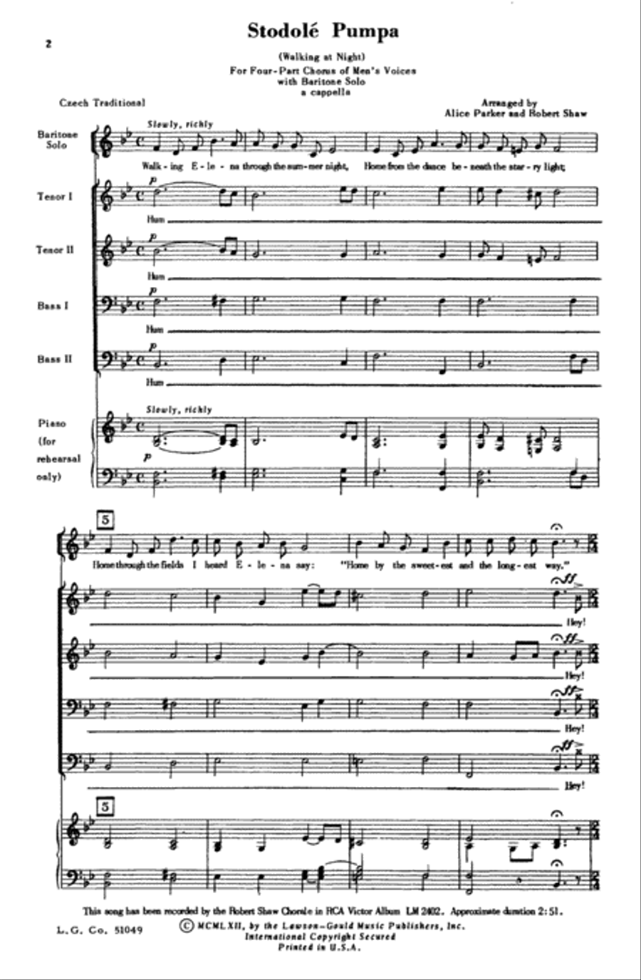 Stodole Pumpa Stodole Pumpa Choir scores gallery preview page 1