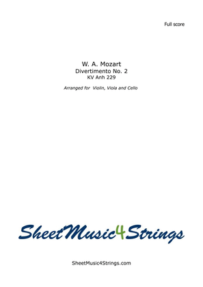 Mozart, W.A. - Divertimento No. 2, K. 229 (Violin, Viola and Cello Trio)