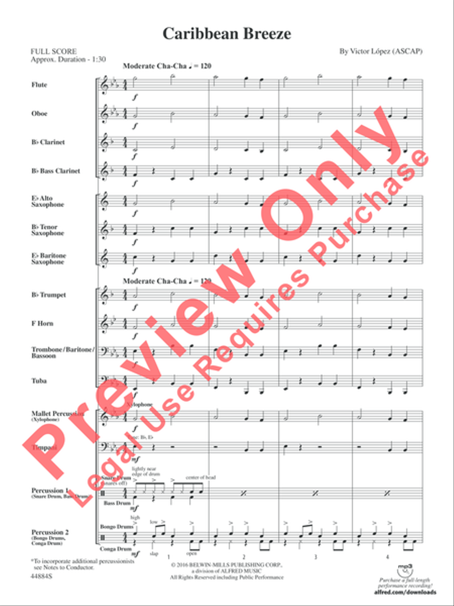 Caribbean Breeze Caribbean Breeze Concert Band scores gallery preview page 4