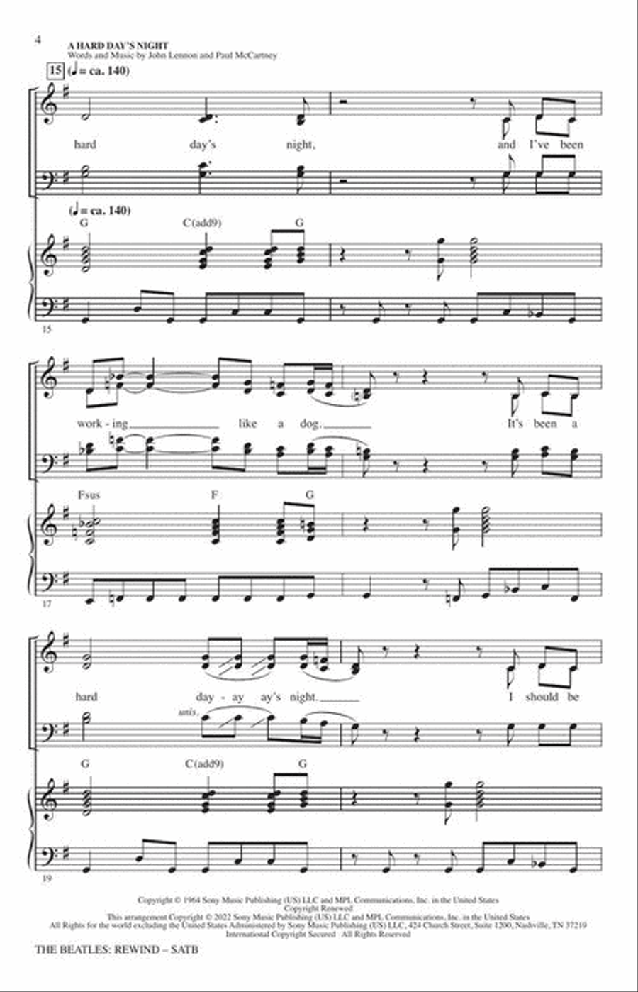 The Beatles: Rewind The Beatles: Rewind 4-Part scores gallery preview page 5