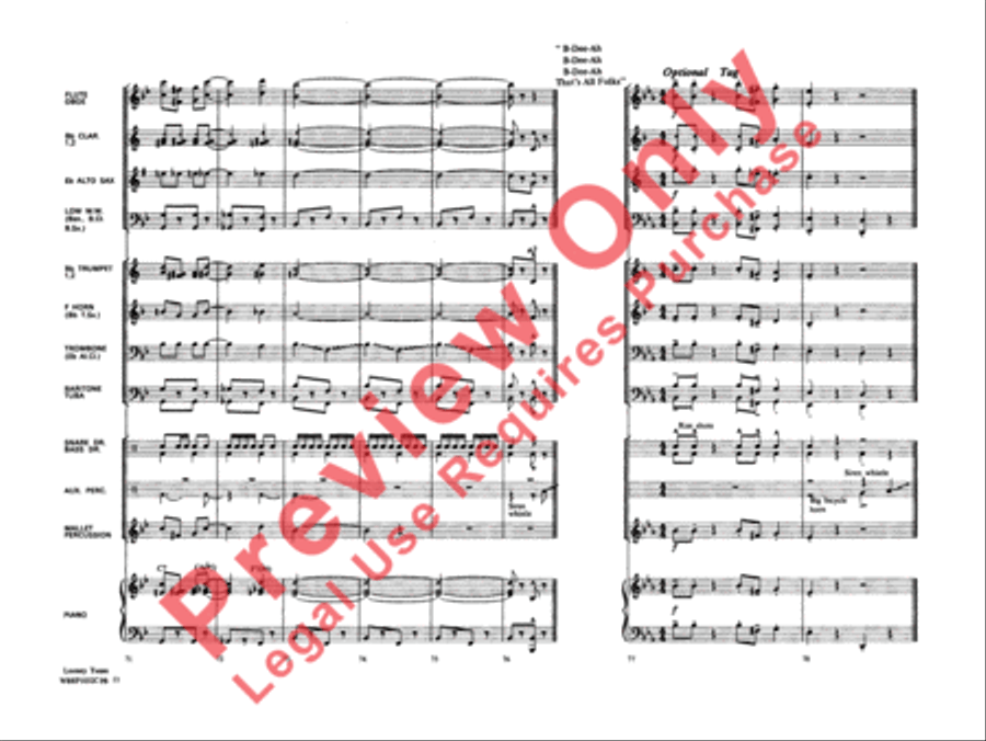Looney Tunes Concert Band scores gallery preview page 12