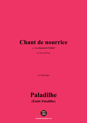 Paladilhe-Chant de nourrice,from 'La chanson de l'enfant',in E flat Major