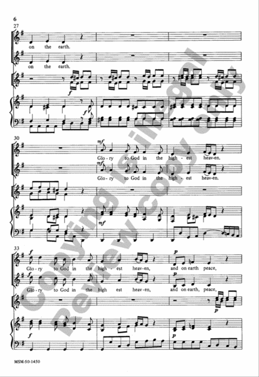 Glory to God (Choral Score)