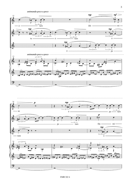 De fructu operum - motet au saint-sacrement pour trois voix egales et orgue