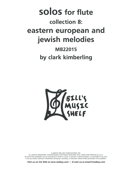 Solos for Flute, Collection 8: Eastern European & Jewish