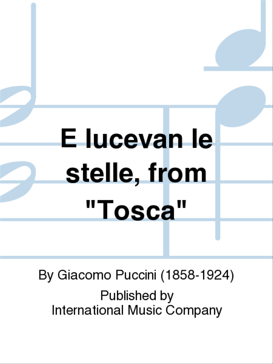 E Lucevan Le Stelle, From Tosca (I. & E.) (T.) Tenor Voice scores gallery preview page 1