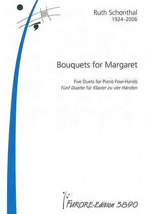 Book cover for Bouquets for Margret. Five Duets for piano four hands