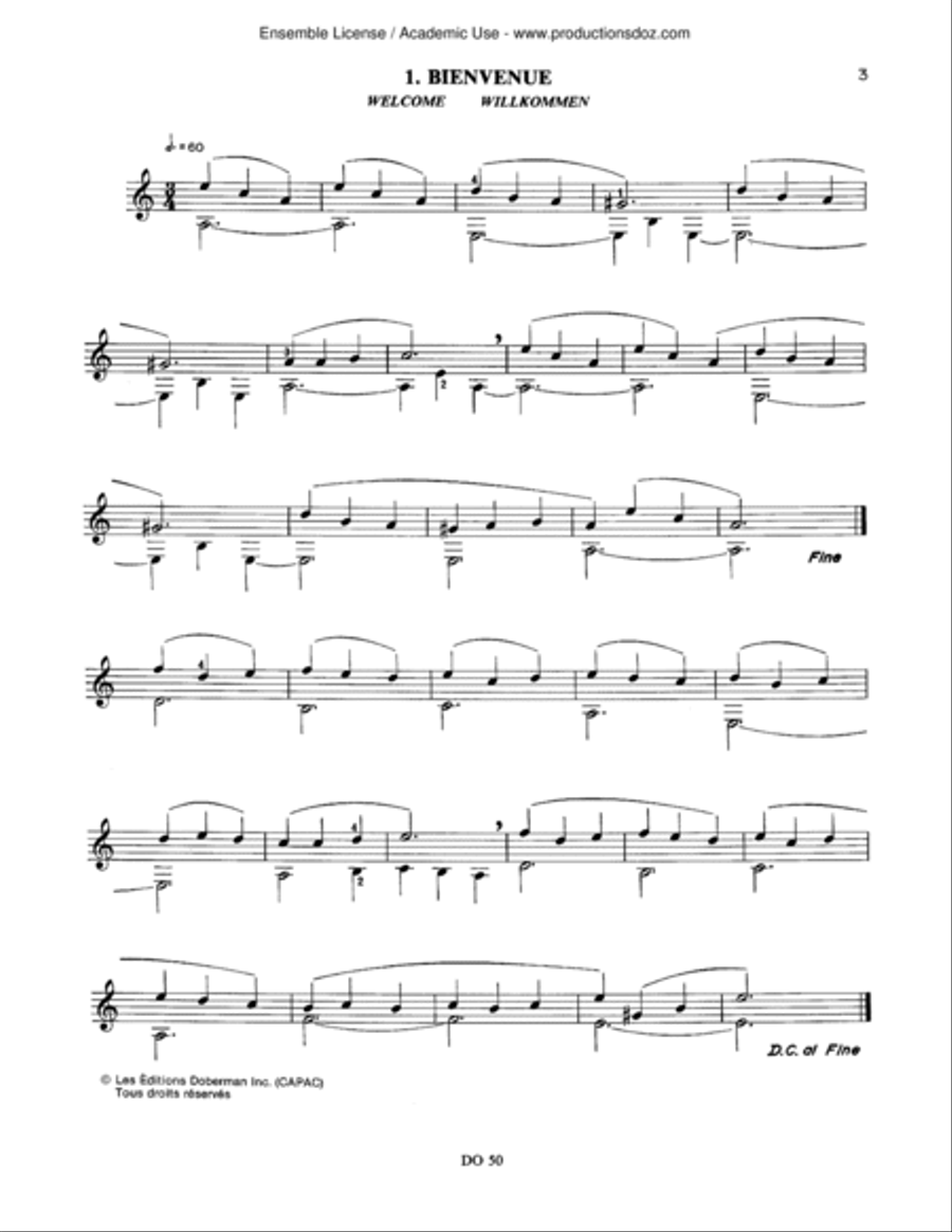 Divertissements, Vol. 1 Classical Guitar scores gallery preview page 3